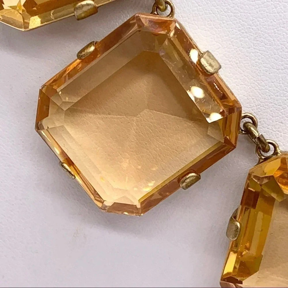 J. Crew Bold Chunky Faceted Peach Necklace - Picture 2 of 4